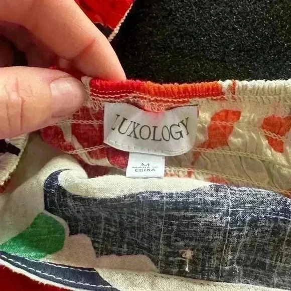 LUXOLOGY Pullover bright floral  Shift Dress M hippie - Picture 4 of 4